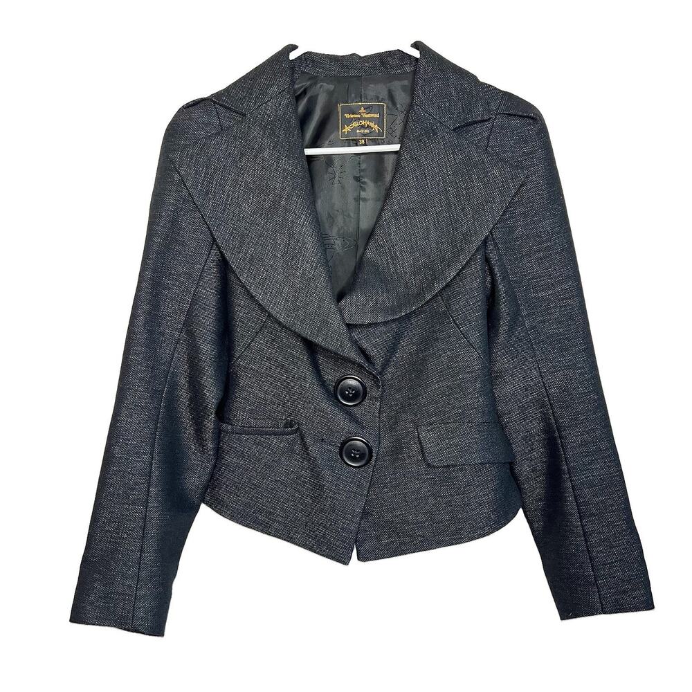Vintage Vivienne Westwood Wool Gray Blazer Size 38 US 6 Steampunk Y2K Gothic S18